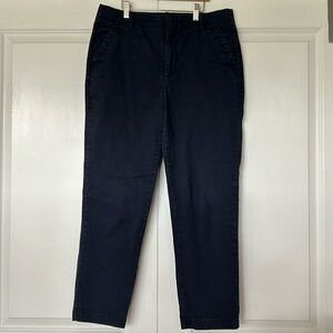 Banana Republic Navy Cropped Pant Size 8